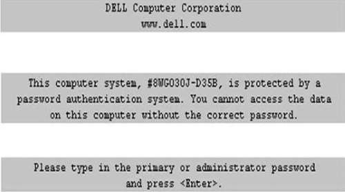 Dell D35B Primary Password